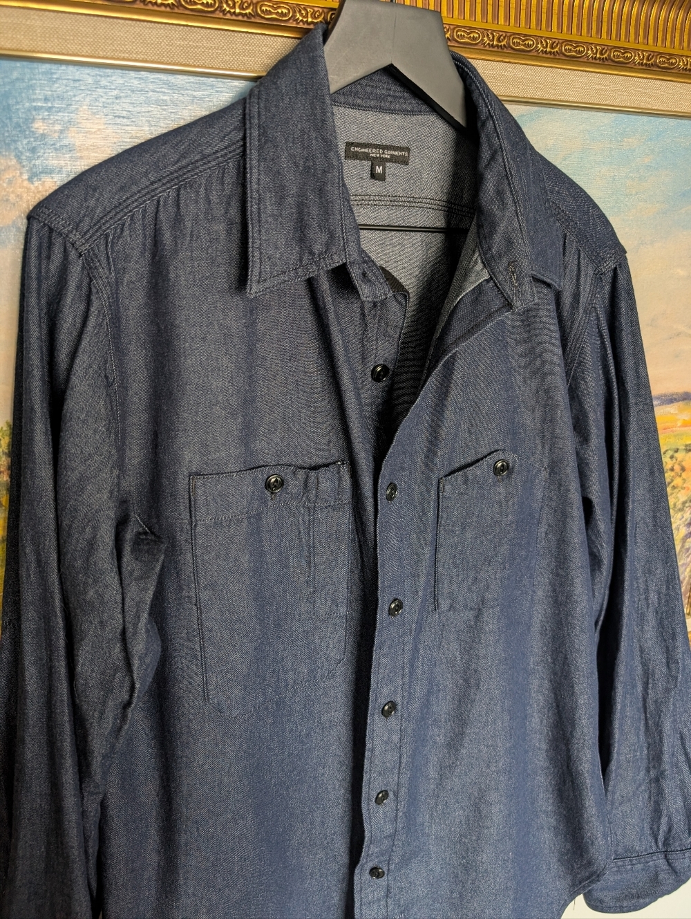 Engineered Garments Men's Navy Lightweight Shirt Jacket